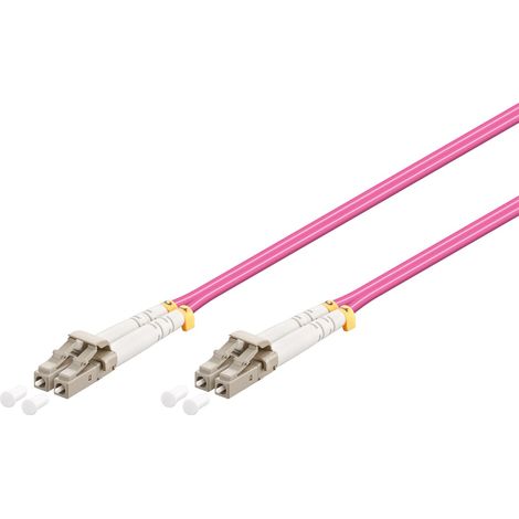 Cavo in fibra ottica, Multimode (OM4) Violett, fibra ottica (FOC), Spina LC (UPC)  Spina LC (UPC), guaina senza alogeni (LSZH). Lunghezza del Cavo 5 m