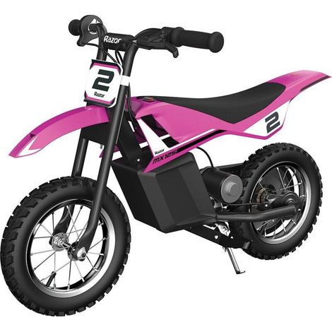 Motocicleta eléctrica Razor MX125 Dirt Rocket rosa - todoterreno para niños