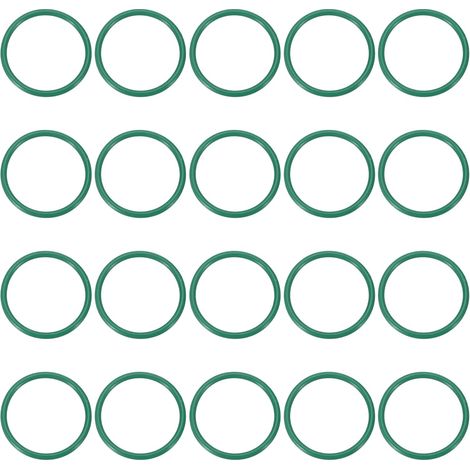Joint Torique en Caoutchouc Fluoré 17x20x1.5mm(ID x OD x Largeur), 20PCS Joint d'Étanchéité Bocaux Remplacement pour Réparation Plomberie Valves Tuyaux Robinet Voiture Gaz, Vert (1/5)