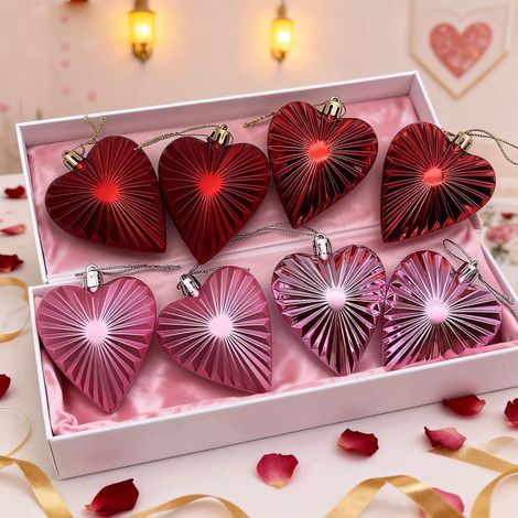 Ghirlanda di cuori per San Valentino, 16 pezzi, cuori di forma irregolare per appuntamenti romantici, decorazione per la casa (1/2)