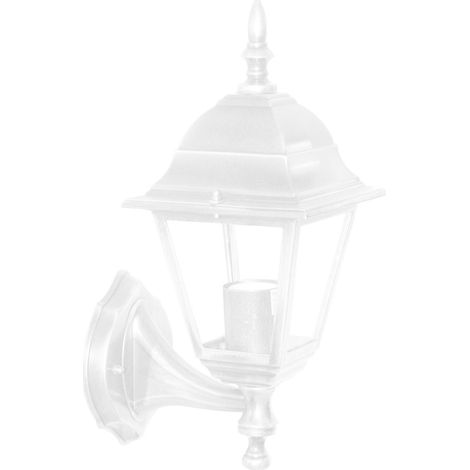 Lampione Lanterne Applique Da Giardino Mod. Vienna Bianco 15x20xh.35 Cm.