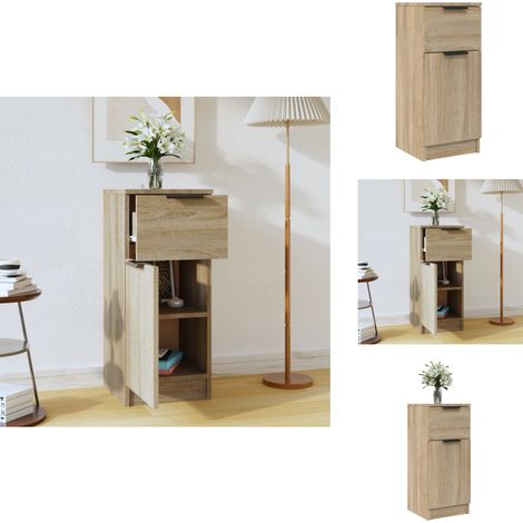 Buffet Chêne sonoma 30x30x70 cm Bois d'ingénierie - Buffet - Meuble De Rangement - Armoire - Commode - Mobilier (1/5)