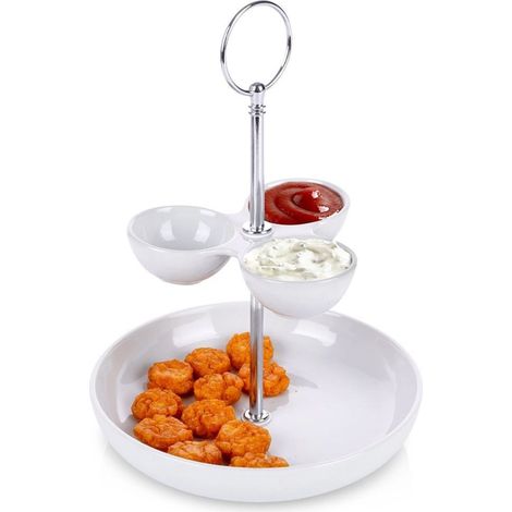Plato con compartimentos para aperitivo de 17,5 cm de diámetro y 22 cm de altura Alpina (1/5)