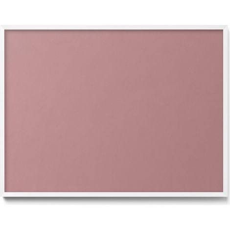 Tableau Magnétique en Métal Tableau pour Magnet - Motif Couleur rose pastel - Minimaliste - Cadre Blanc - 80x60 cm - Plaque Magnétique