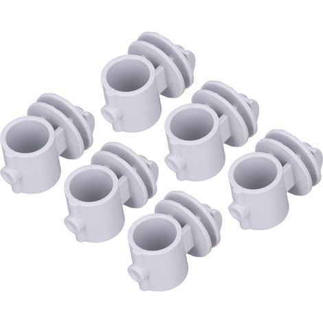 Packung mit 50 grauen 2,1 cm Isolatoren für Impuls-Elektrozaunpfosten (1/5)