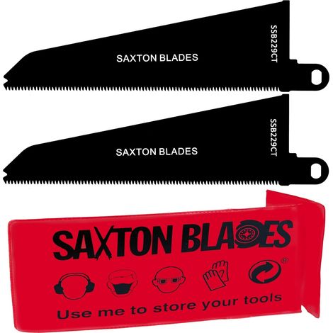 Saxton SSB229CT Lot de 2 lames pour bois et plastique compatibles avec scies Piranha Scorpion Black and Decker (1/5)