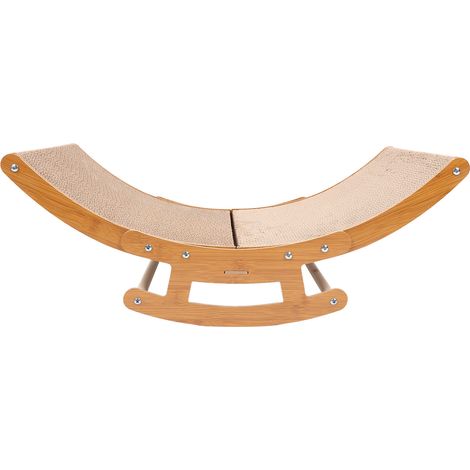 Griffoir/lit pour chat 2 en 1, ergonomique et résistant à l'usure, avec bascule et niche pour chats de petite, moyenne et grande taille. (1/5)