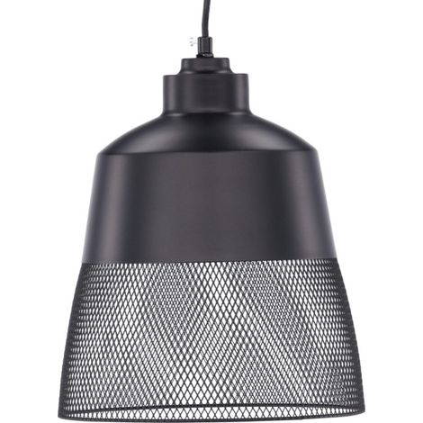 Lampe Suspension Design "Toulon" 29cm Noir (1/5)