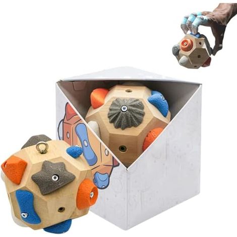 Balle d'entraînement 3D en forme de rocher, outil d'entraînement de la force des doigts et de la préhension pour les grimpeurs, aide au contrôle de précision. (1/5)