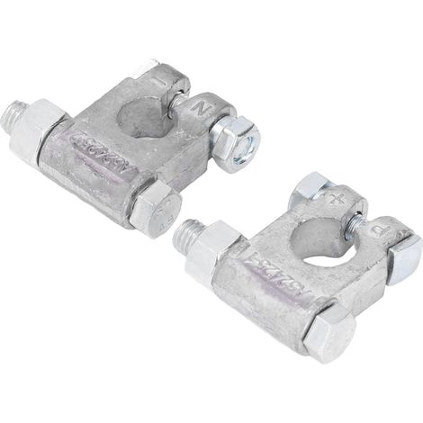 Lot de 2 cosses de batterie robustes, kit bornes supérieures universel pour auto, camion, camping-car, pièces détachées voiture (1/5)