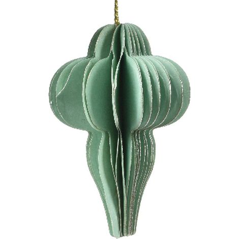 Kaemingk – Suspension de Noël cloche pliable en papier vert menthe, Ø 6 cm