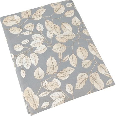 Drap plat percale de coton LISON GRIS 240x310 cm (1/5)
