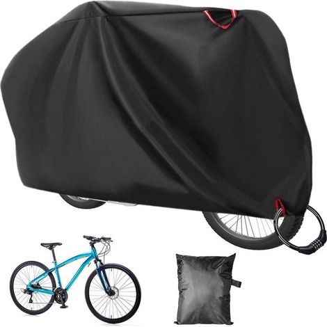 Funda para bicicleta, impermeable, Funda para lluvia, resistente a los rayos UV, tejido Oxford 210D, 200 x 110 x 70 cm, impermeable (1/5)