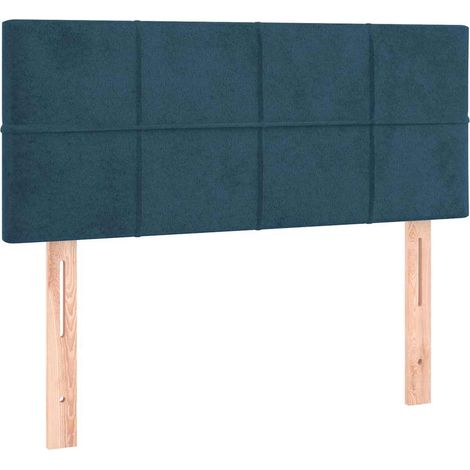 Tête de Lit Armoire de Tête de Lit - Bleu foncé 80x5x78/88 cm Velours fr21398 (1/5)