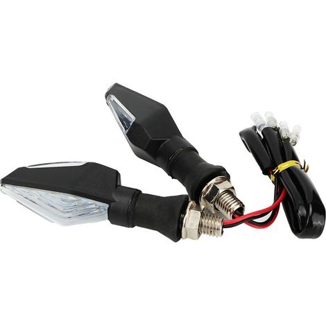 Lot de 2 feux clignotants bicolores à 12 LED pour motos, scooters et quads (MK-024) (1/5)