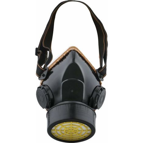 Masque Anti-Poussiere Protection Peinture Respirateur chimique industriel Contre Vapeur Toxique, Masque Cartouche Protection Soupape de Facile à Respirer, Noir (1/5)