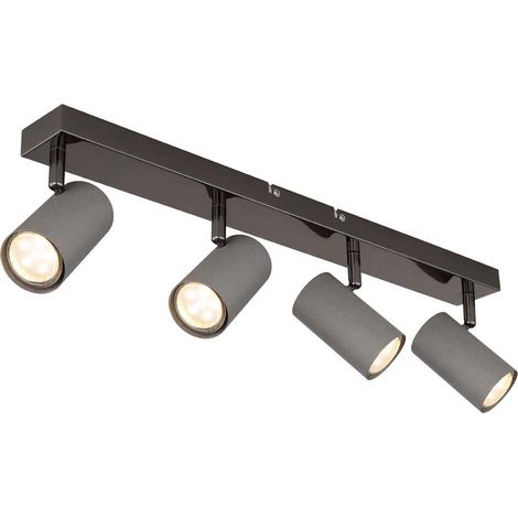 Spot de plafond plafonnier spot lampe de salon réglable gris L 56 cm (1/5)