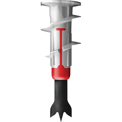 Fischer – Cheville duoblade bi-matière autoforeuse 40 pièces – Longueur 44 mm – Charge maxi 34 kg pour plaques de plâtre – Vissage rapide sans pré-perçage (1/10)