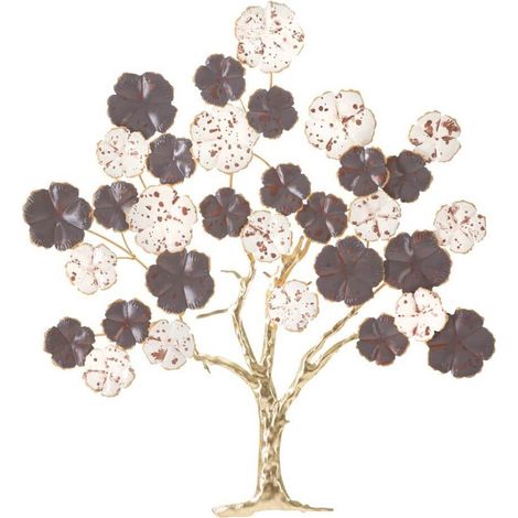 Pannello decorativo albero fiorito in ferro per decorazioni ambienti (1/5)
