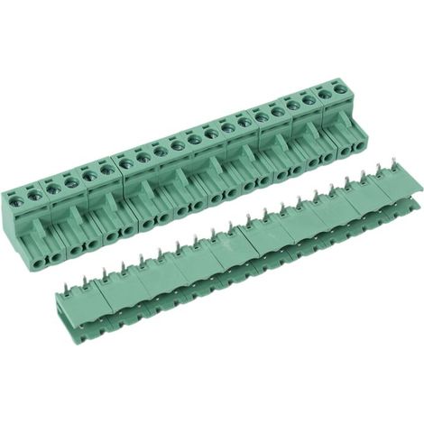 10 pezzi di connettori PCB ad angolo retto da 5,08 mm a 2 pin (1/4)