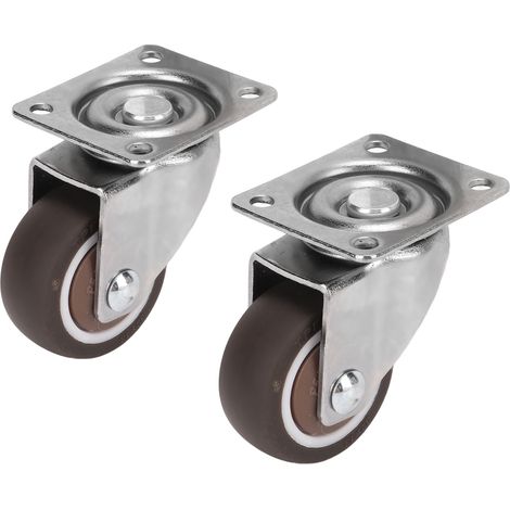 Metallrollen (Stück) mit einer Tragfähigkeit von 15 kg, verchromt, rutschfest, kratzfest, schwenkbar und flexibel. (1/5)