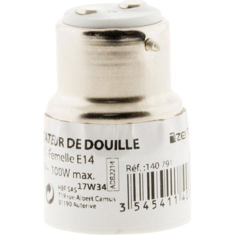 Buchsenadapter Männlich B22 Weiblich E14