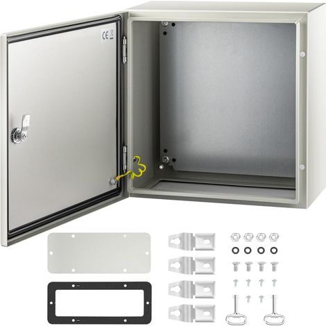 40x40x20 cm Boîtier Électrique en Acier Protection Équipements Coffret Mural Étanche IP66 Verrouillable (1/5)