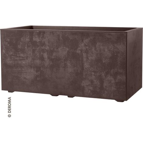 Fioriera Cassetta Millennium con Riserva Acqua 99x38x39cm Brownstone Deroma
