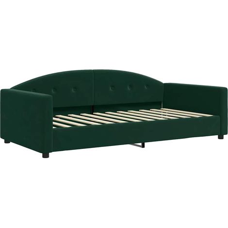 Maison Exclusive - Letto da Giorno Verde Scuro 100x200 cm in Velluto (1/5)