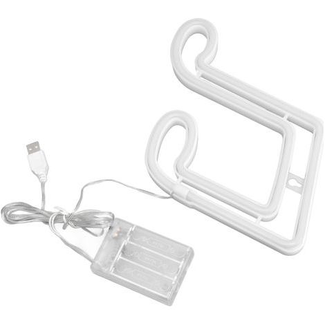Kreative LED-Neon-Wandleuchte, Kinderzimmerdekoration, Geburtstagsfeier, Geschenk, Rot, USB- oder Batteriebetrieb (Batterie nicht im Lieferumfang enthalten). (1/5)