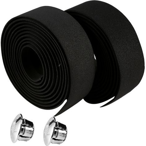 Handlebar tape, black, 200 x 3 cm (1/4)