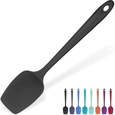 Silikon Löffelspatel 29cm, 315℃ hitzebeständig, flexibel, schwarz