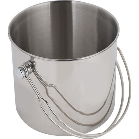 Seau à glace portable en acier inoxydable de 2 L, type tonneau à vin rouge, pour la cuisine et le bar. (1/5)