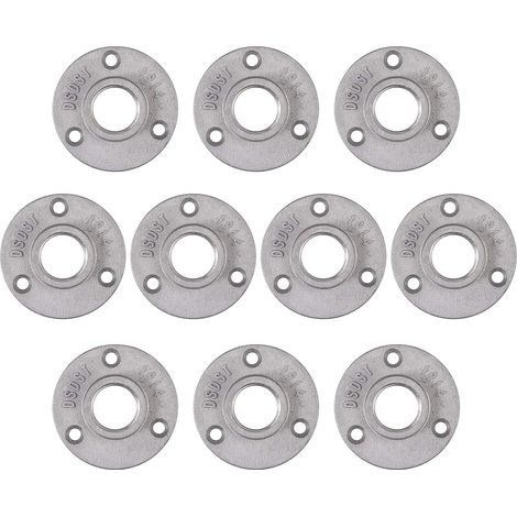 Lot de 10 brides de tuyau 3/4" avec 3 trous BSP Filetage métallique Support de tuyau en fonte malléable pour tuyaux industriels, meubles, bar, restaurant, hôtel et bricolage artisanal (1/5)