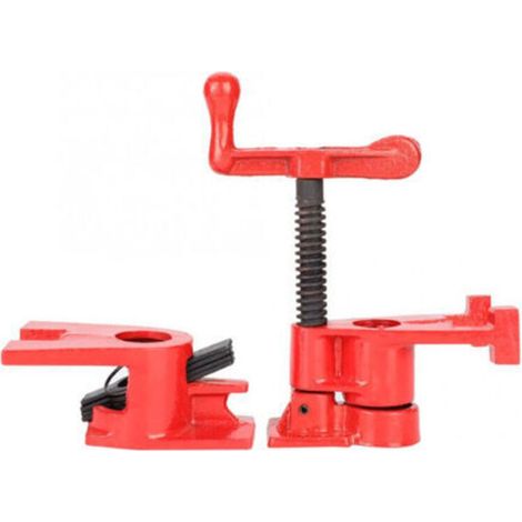 3/4" Pipe Clamp Quick Release Clamp Heavy Duty Woodworking Pipe Clamp, Iron Wood Working Vise Tool Set, Quick Acting Hold Down Clamps (1/5)