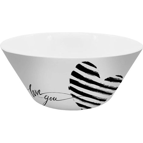 Bol à céréales en porcelaine Inscription Love You (1/2)