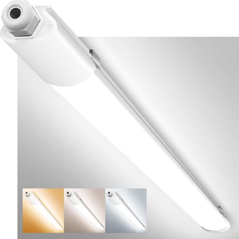 Feuchtraumleuchte LED Röhre 120CM, 3000K/4000K/6500K 36W 3960LM LED Deckenleuchte, IP65 Wasserfest Lichtleiste für Kellerlampe, Werkstattlampe, Küchenlampe, Badlampe (1/5)