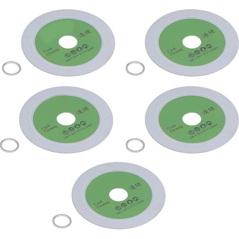 Disque diamanté 5 pièces 100x20x10x1,2mm pour carrelage céramique porcelaine, outil de rainurage et nettoyage de fissures (1/5)