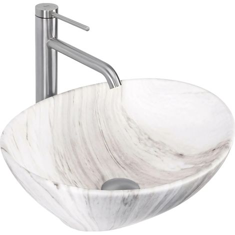 LAVABO SOBRE ENCIMERA REA SOFIA ASH OVAL WHITE (1/5)