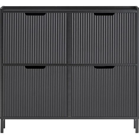 Sobuy – Meuble à chaussures ultra fin 100x19x91 cm pour entrée – Armoire rangement moderne compacte – Bois MDF – FSR177LSCH