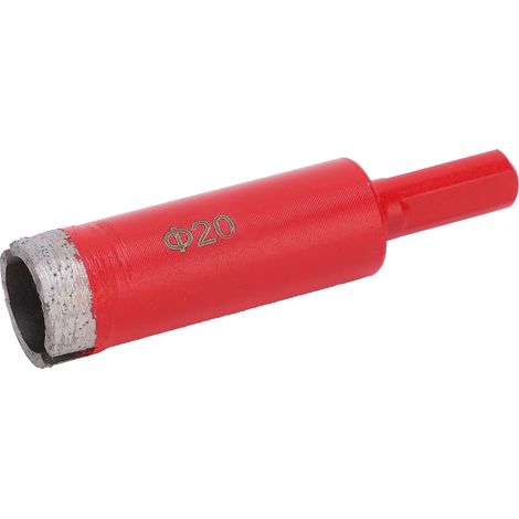 Foret à scie à denture plate, revêtement diamant, en acier rapide, pour carrelage et marbre, 20 mm (1/5)