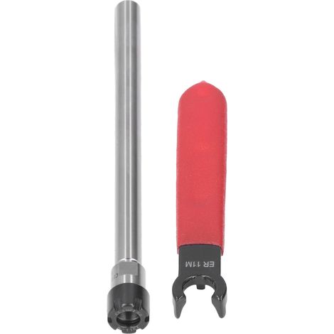 Tige d'extension longue pour fraisage CNC, porte-pinces droit avec clé, capacité de serrage 17mm (C10ER11M150L 150mm) (1/5)
