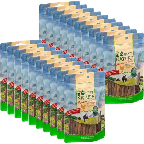 Best Nature Premium Snack für Katzen, 20x 50 g - Hähnchenfleischsticks