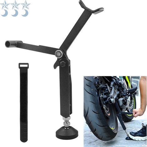 Cadre de levage pour motos, support pliable portable pour la réparation de motos lourdes, cadre de levage à bras oscillant unique pour roue arrière (produit très demandé).