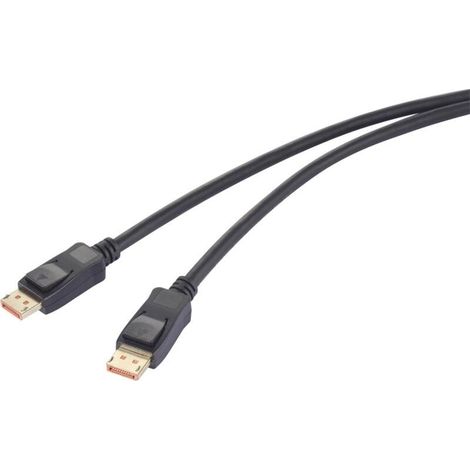 Câble de raccordement DisplayPort Fiche mâle DisplayPort 2.00 m noir RF-6562820 8K UHD Câble DisplayPort A691973 (1/3)
