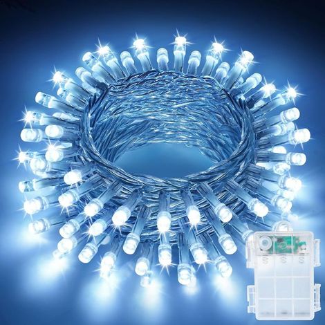 Batteriebetriebene Lichterkette für Weihnachten, 3 m, 30 LEDs, weiß, für drinnen und draußen, für Balkon, Garten, Schlafzimmer, Party (1/4)