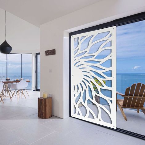 HOT SUN - Pannello in PVC traforato - Parasole - Misura: 47x94 cm - Colore: bianco (1/4)