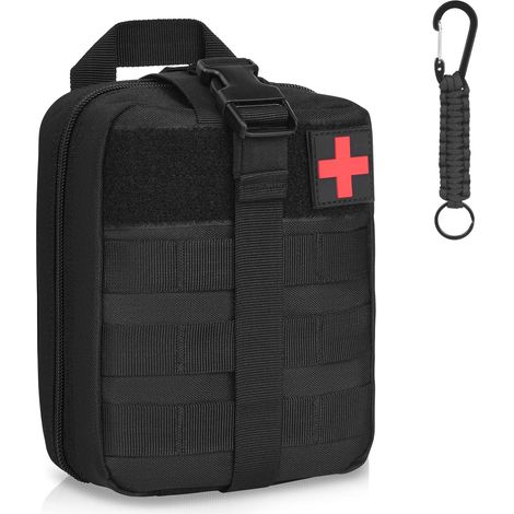 Sac Ceinture Tactique - 1 Unité - Nylon 600D - Premiers Secours EDC - Randonnée Camping Militaire - 21x15x11cm (1/5)