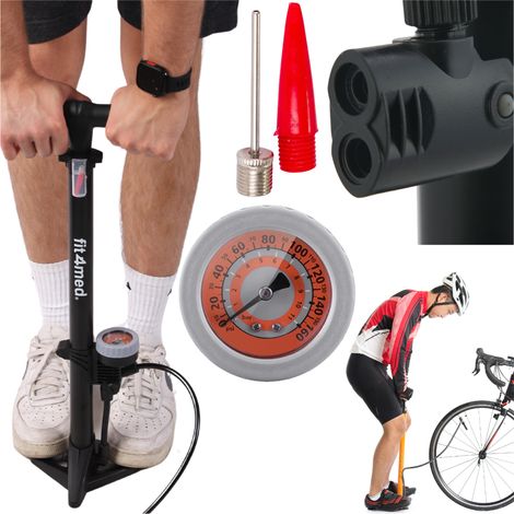 Pompa per bicicletta da terra Dunlop/Presta/Schrader