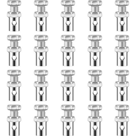 Lot de 20 embouts universels de câble de frein d'accélérateur de 0,3 cm, serre câble d'accélérateur Go Kart, extrémités de câble de frein pour moto (1/5)